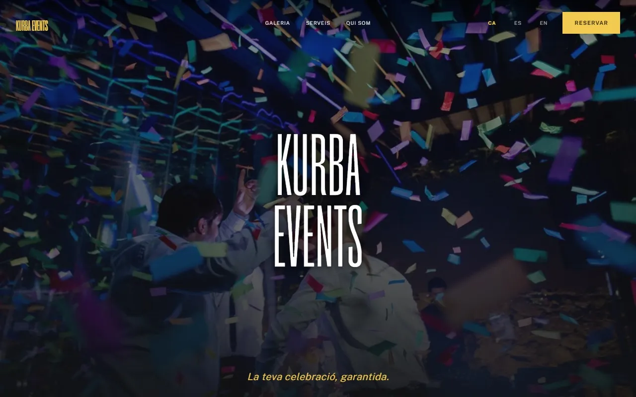 Web de KURBA Events — un client real de SIRO